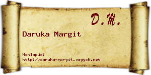 Daruka Margit névjegykártya